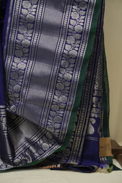 Navy Blue Gadwal Cotton Silk  Saree - SRNBGCSS196