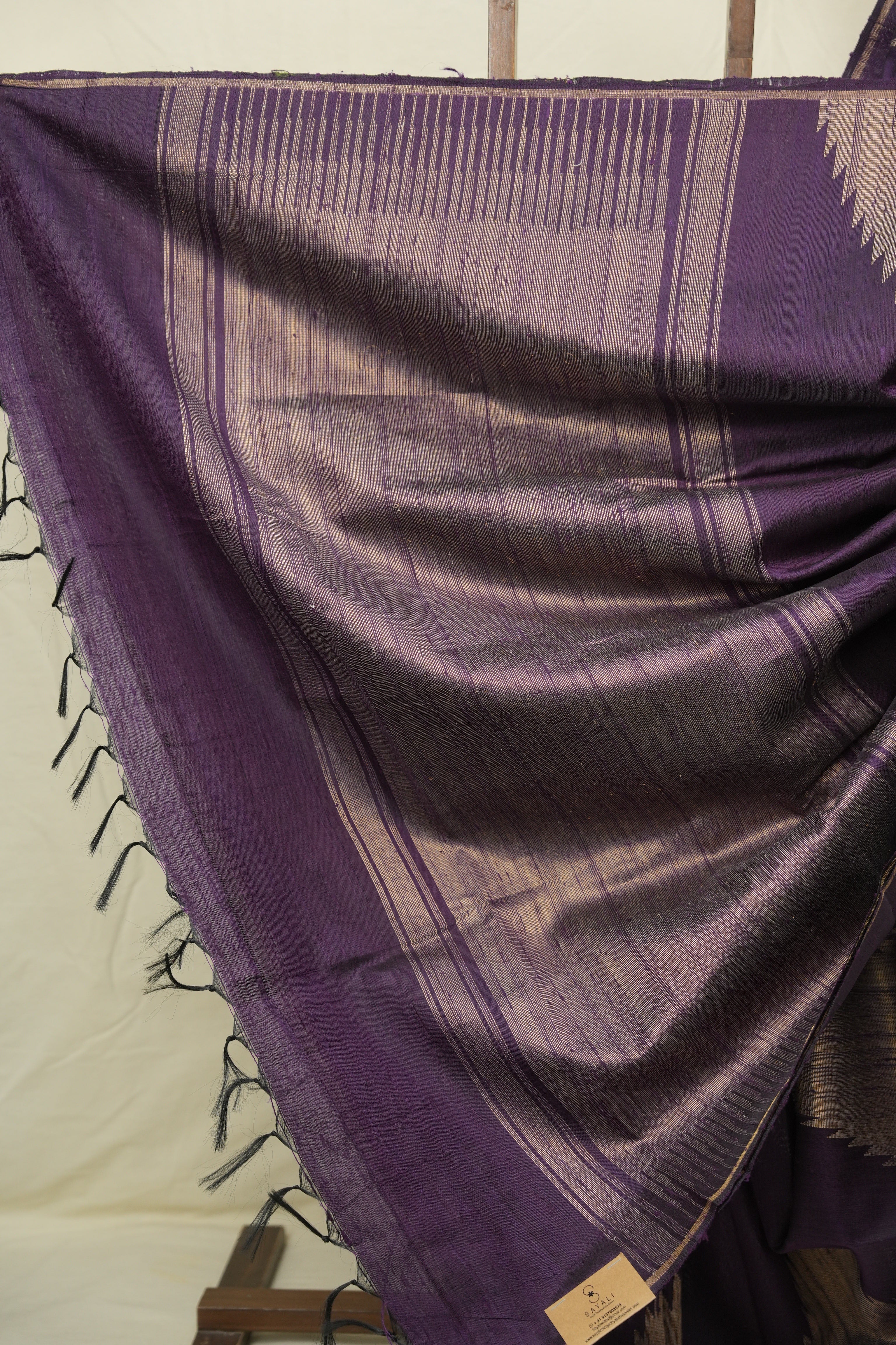 Deep Purple Raw Silk Saree - SRDPRSS1016