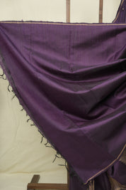 Deep Purple Raw Silk Saree - SRDPRSS1016
