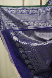 Navy Blue Gadwal Cotton Silk  Saree - SRNBGCSS196