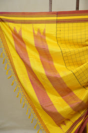 Turmeric Yellow Cotton Ilkal Saree - SRTYCIS923
