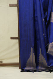 Royal Blue Raw Silk Saree - SRRBRSS1017