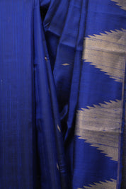 Royal Blue Raw Silk Saree - SRRBRSS1017