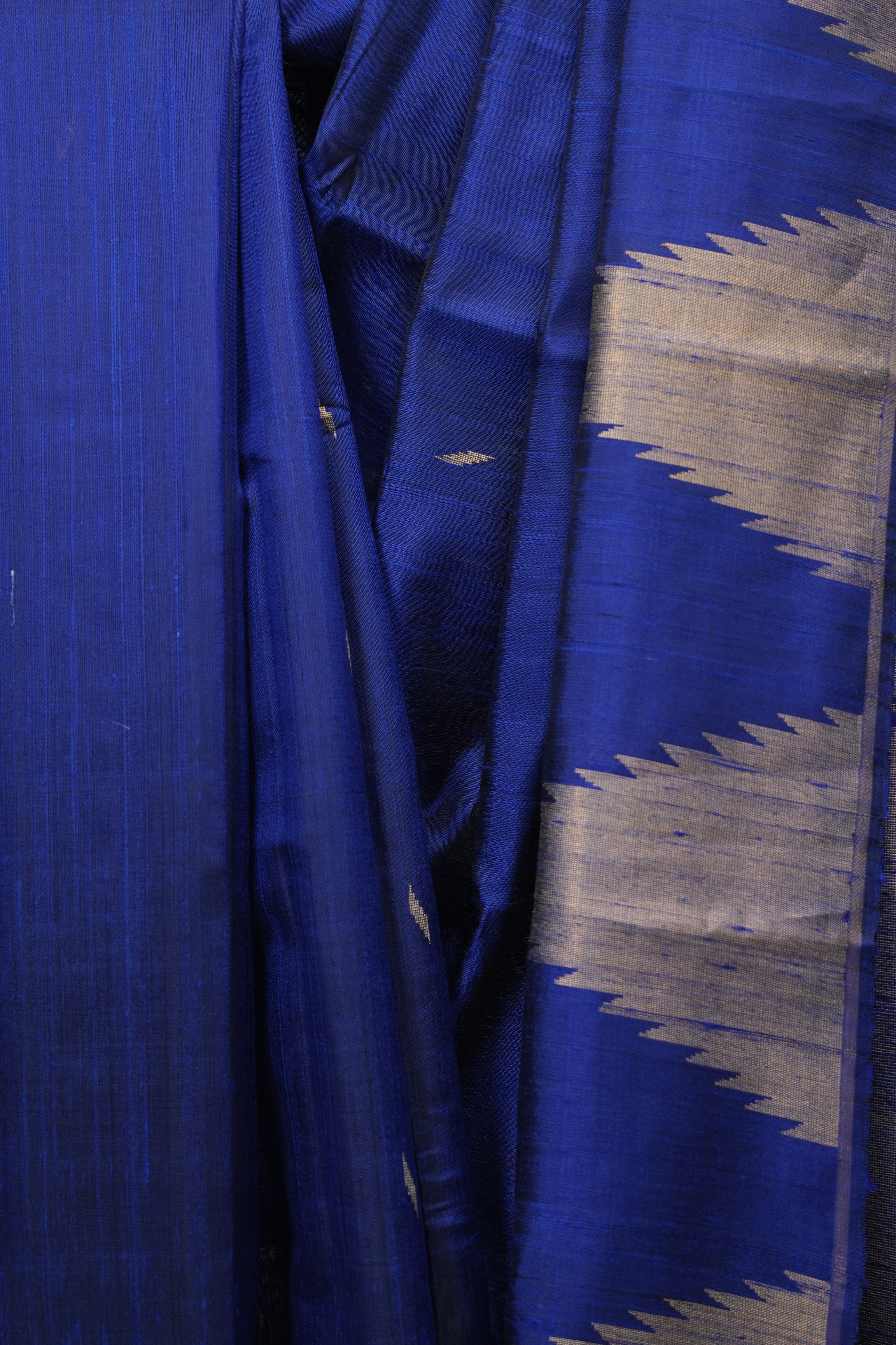 Royal Blue Raw Silk Saree - SRRBRSS1017