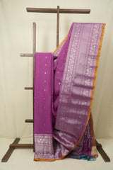 Purple Gadwal Cotton Silk Saree - SRPGCSS195