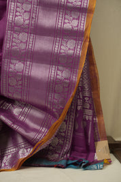 Purple Gadwal Cotton Silk Saree - SRPGCSS195