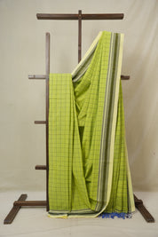 Parrot Green Cotton Ilkal Saree - SRPGCIS922