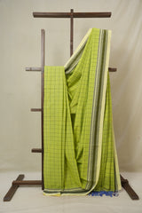 Parrot Green Cotton Ilkal Saree - SRPGCIS922