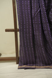 Purple HBP Cotton Silk Saree With Maheshwari Border - SRPCSS1725