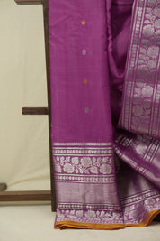 Purple Gadwal Cotton Silk Saree - SRPGCSS195