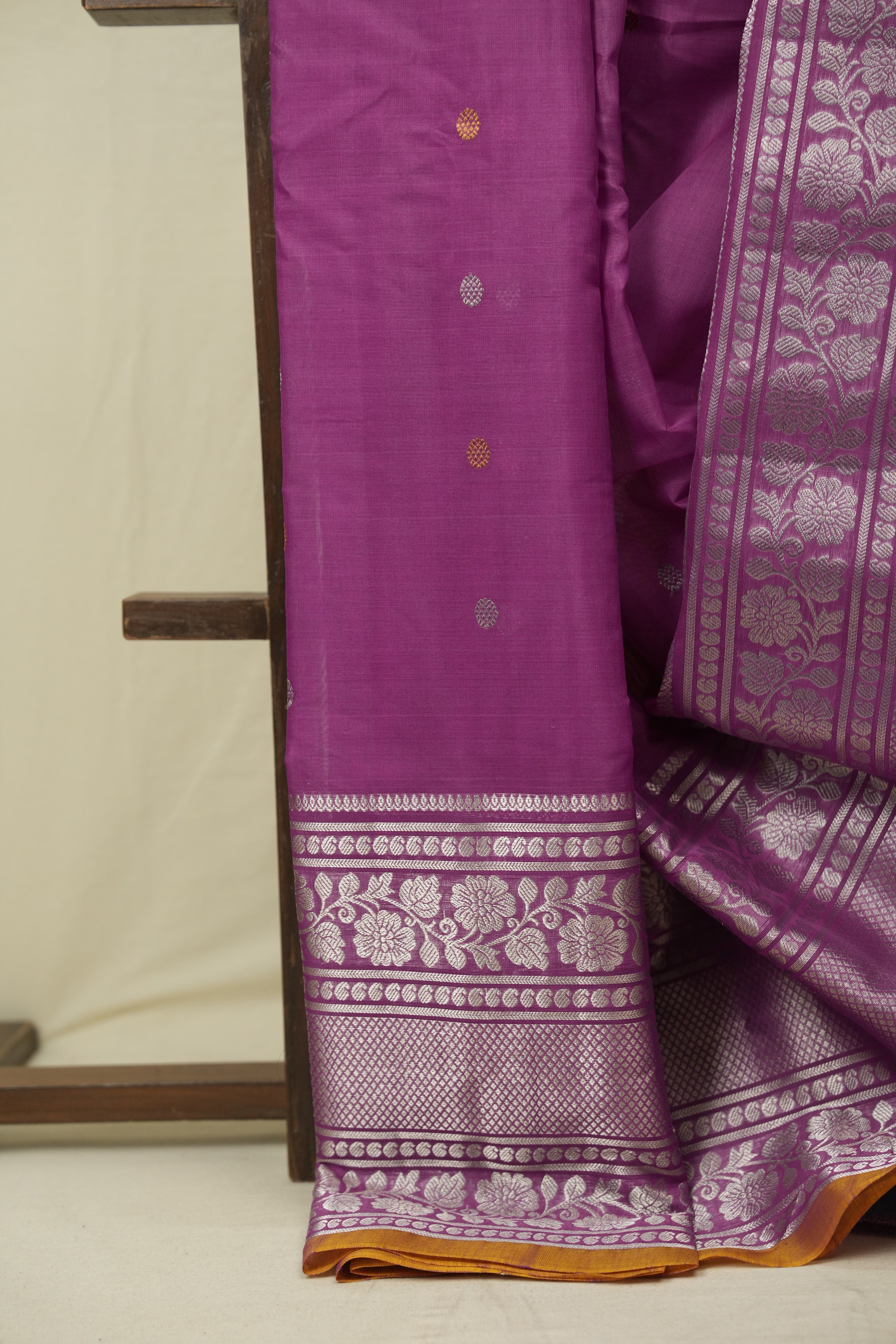 Purple Gadwal Cotton Silk Saree - SRPGCSS195