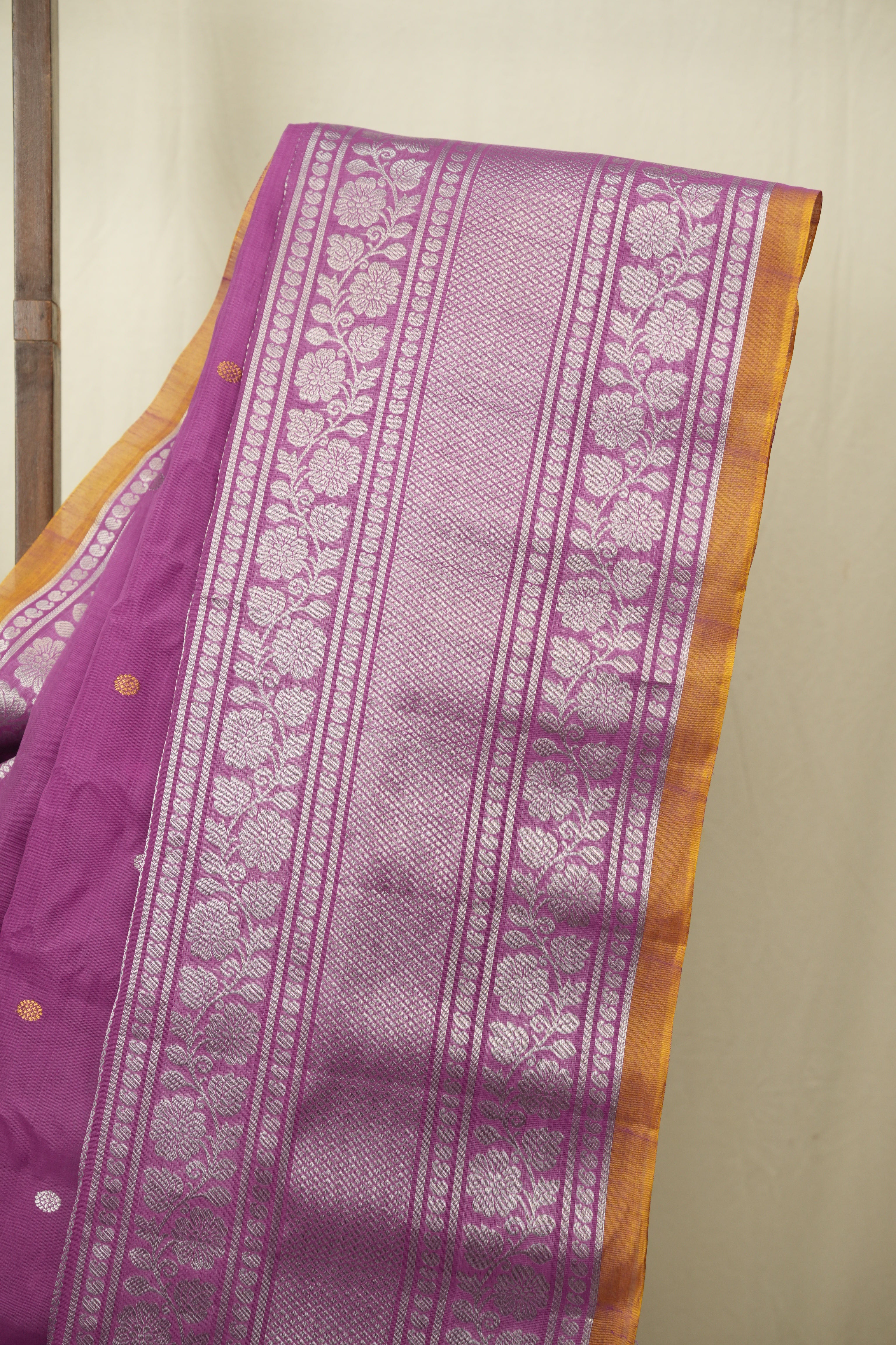 Purple Gadwal Cotton Silk Saree - SRPGCSS195