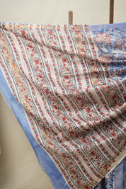 Blue HBP Cotton Silk Saree With Maheshwari Border - SRBCSS1330