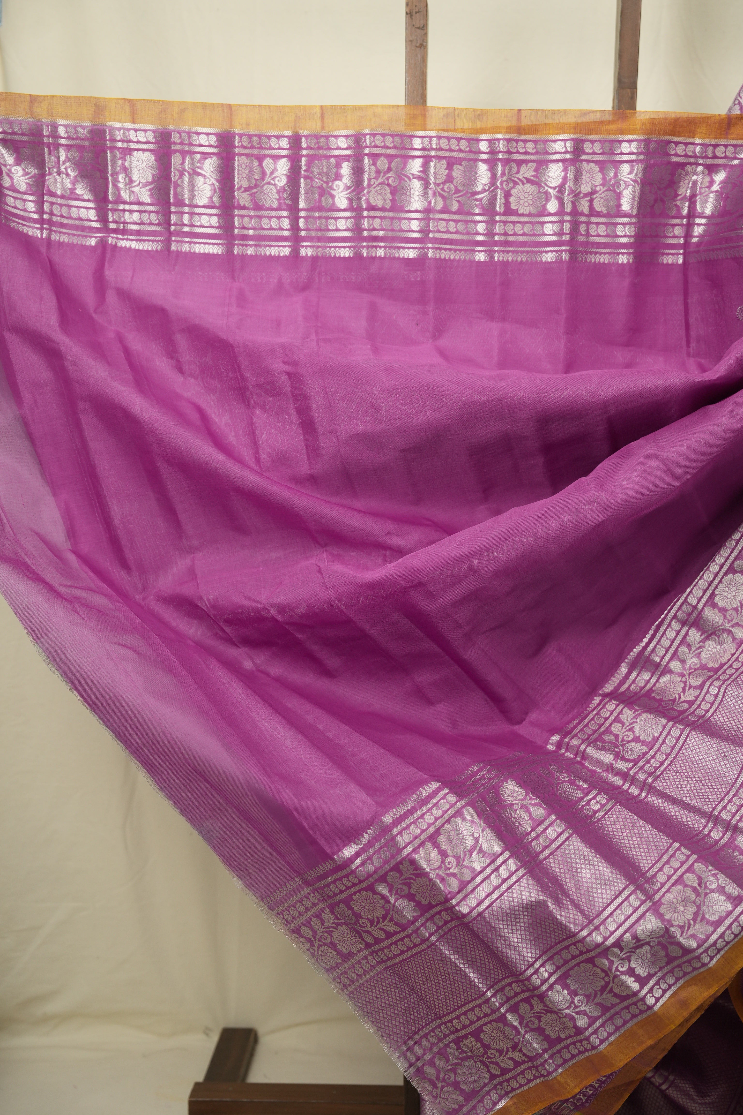 Purple Gadwal Cotton Silk Saree - SRPGCSS195