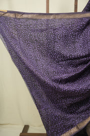 Purple HBP Cotton Silk Saree With Maheshwari Border - SRPCSS1725
