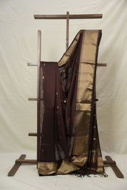 Coffee Brown Maheshwari Saree - SRCBMS1040