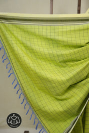 Parrot Green Cotton Ilkal Saree - SRPGCIS922