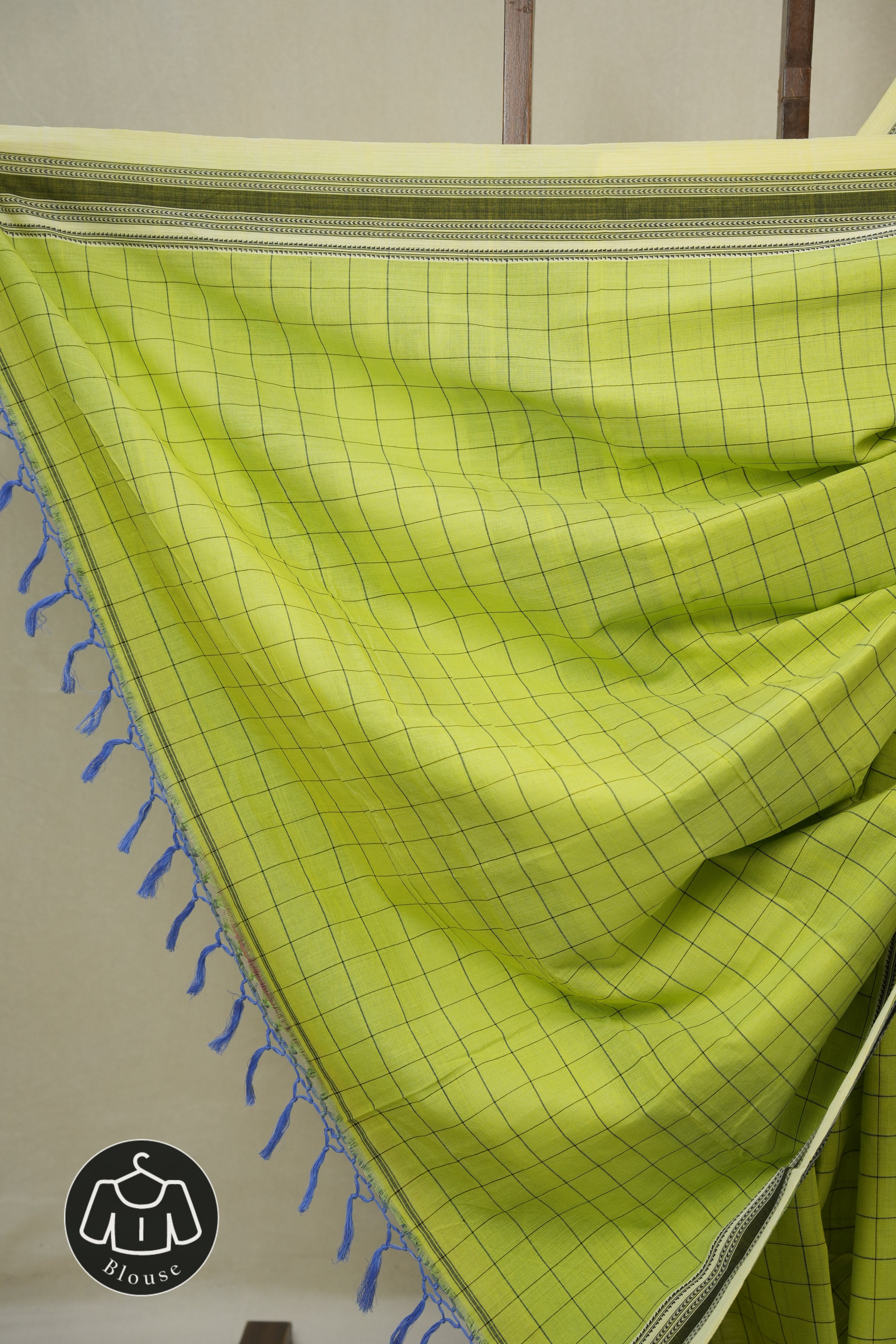 Parrot Green Cotton Ilkal Saree - SRPGCIS922