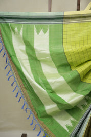 Parrot Green Cotton Ilkal Saree - SRPGCIS922
