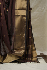 Coffee Brown Maheshwari Saree - SRCBMS1040