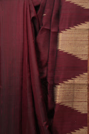 Maroon Raw Silk Saree - SRMRSS1014