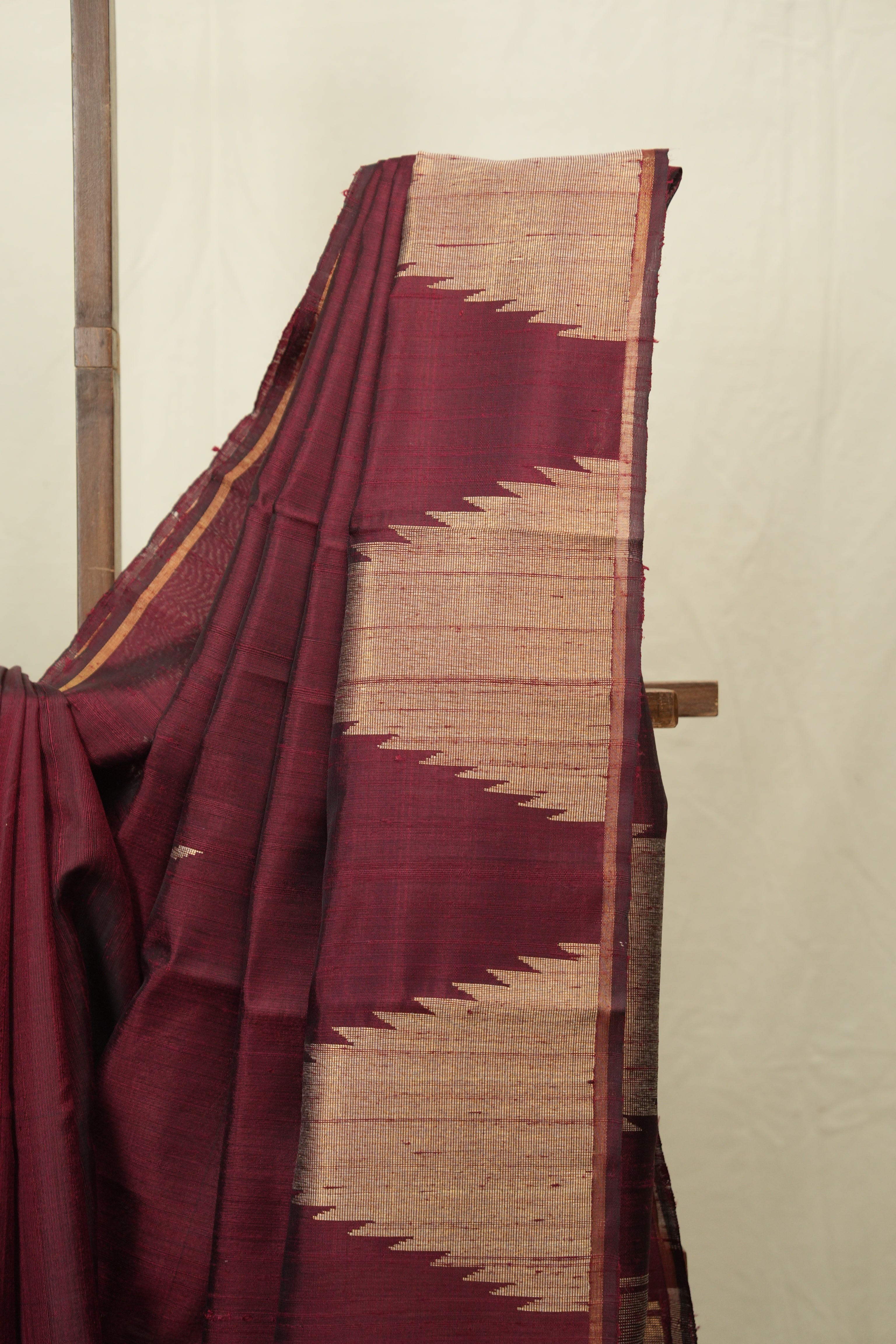 Maroon Raw Silk Saree - SRMRSS1014