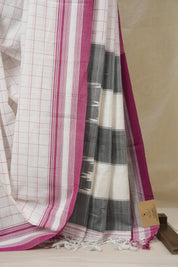 White Cotton Ilkal Saree - SRWCIS921
