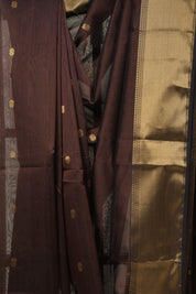 Coffee Brown Maheshwari Saree - SRCBMS1040