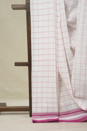 White Cotton Ilkal Saree - SRWCIS921