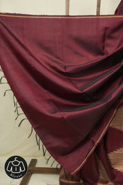 Maroon Raw Silk Saree - SRMRSS1014
