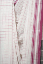 White Cotton Ilkal Saree - SRWCIS921