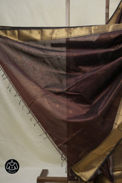 Coffee Brown Maheshwari Saree - SRCBMS1040