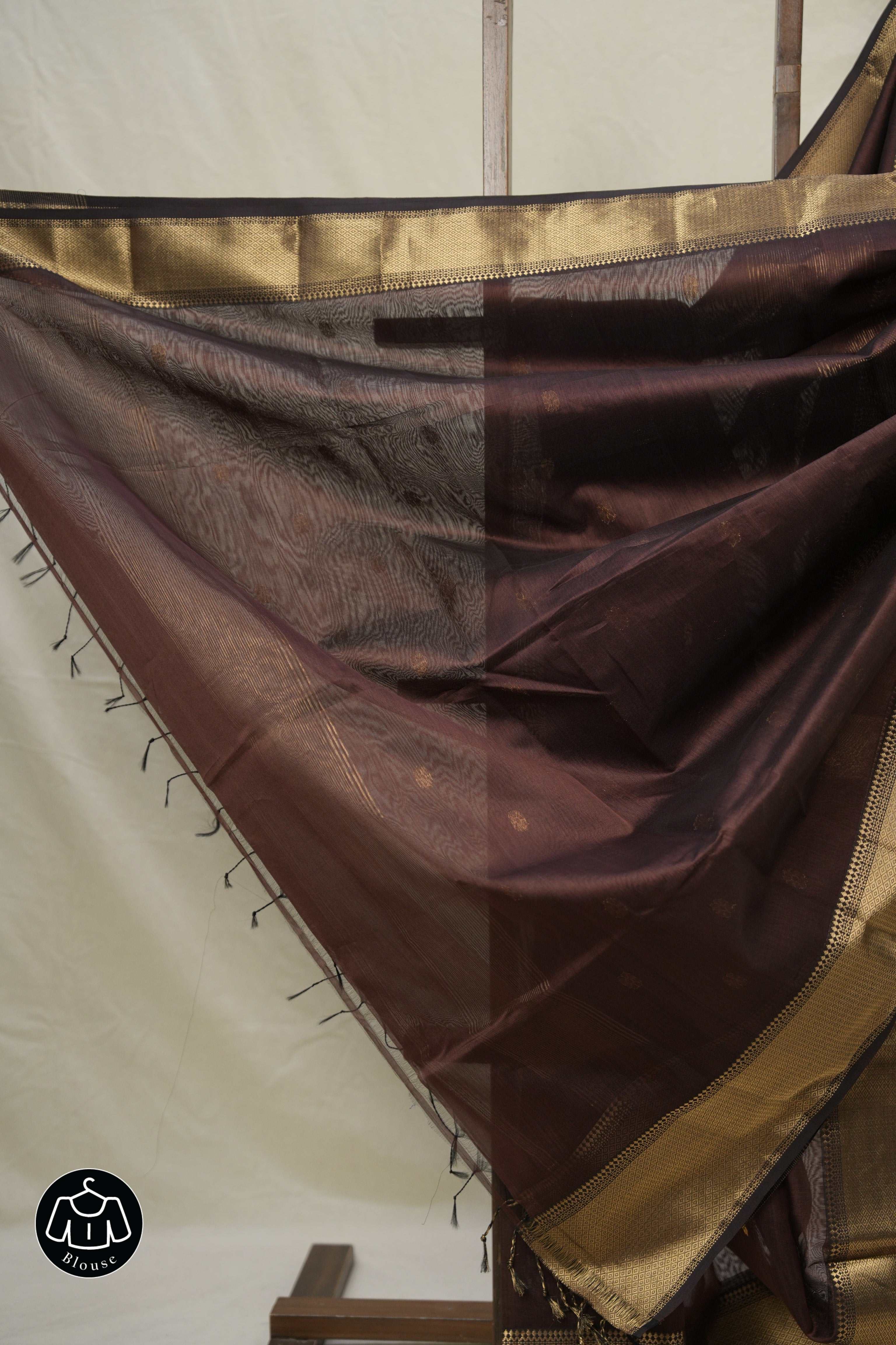 Coffee Brown Maheshwari Saree - SRCBMS1040
