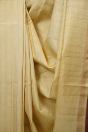 Cream Soft Silk Saree - SRCSSS459