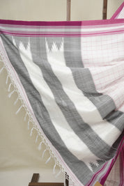 White Cotton Ilkal Saree - SRWCIS921