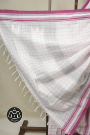 White Cotton Ilkal Saree - SRWCIS921