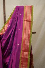 Two Tone Purple Silk Paithani Saree - SRTTPSPS725