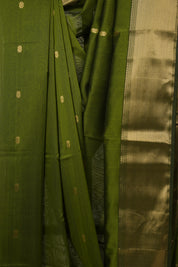 Moss Green Maheshwari Saree - SRMGMS1042