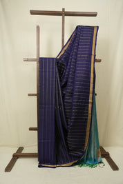 Navy Blue Soft Silk Saree - SRNBSSS460
