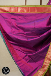 Two Tone Purple Silk Paithani Saree - SRTTPSPS725