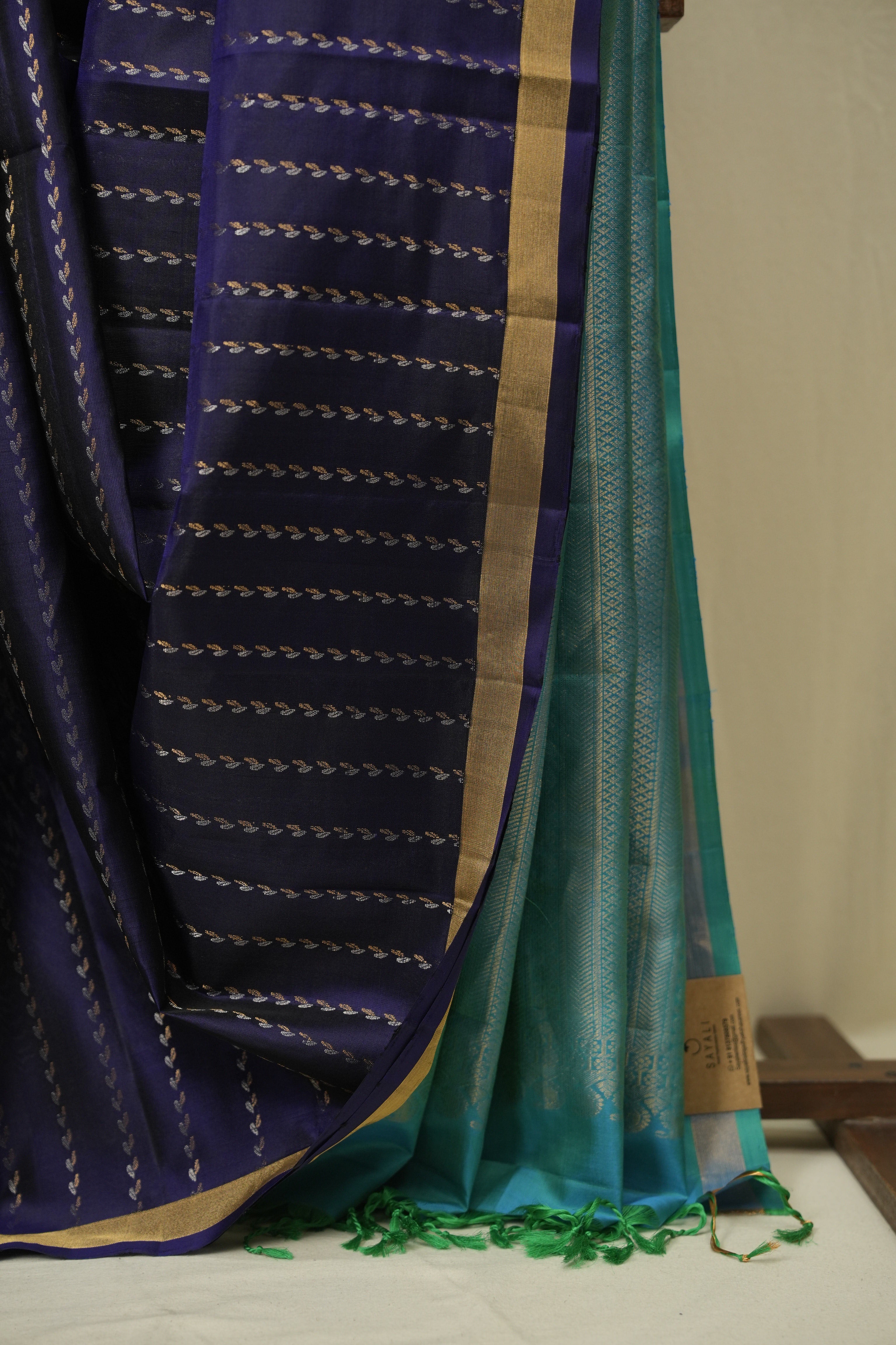 Navy Blue Soft Silk Saree - SRNBSSS460