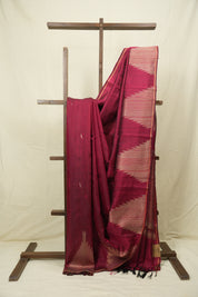 Red Raw Silk Saree - SRRRSS1013