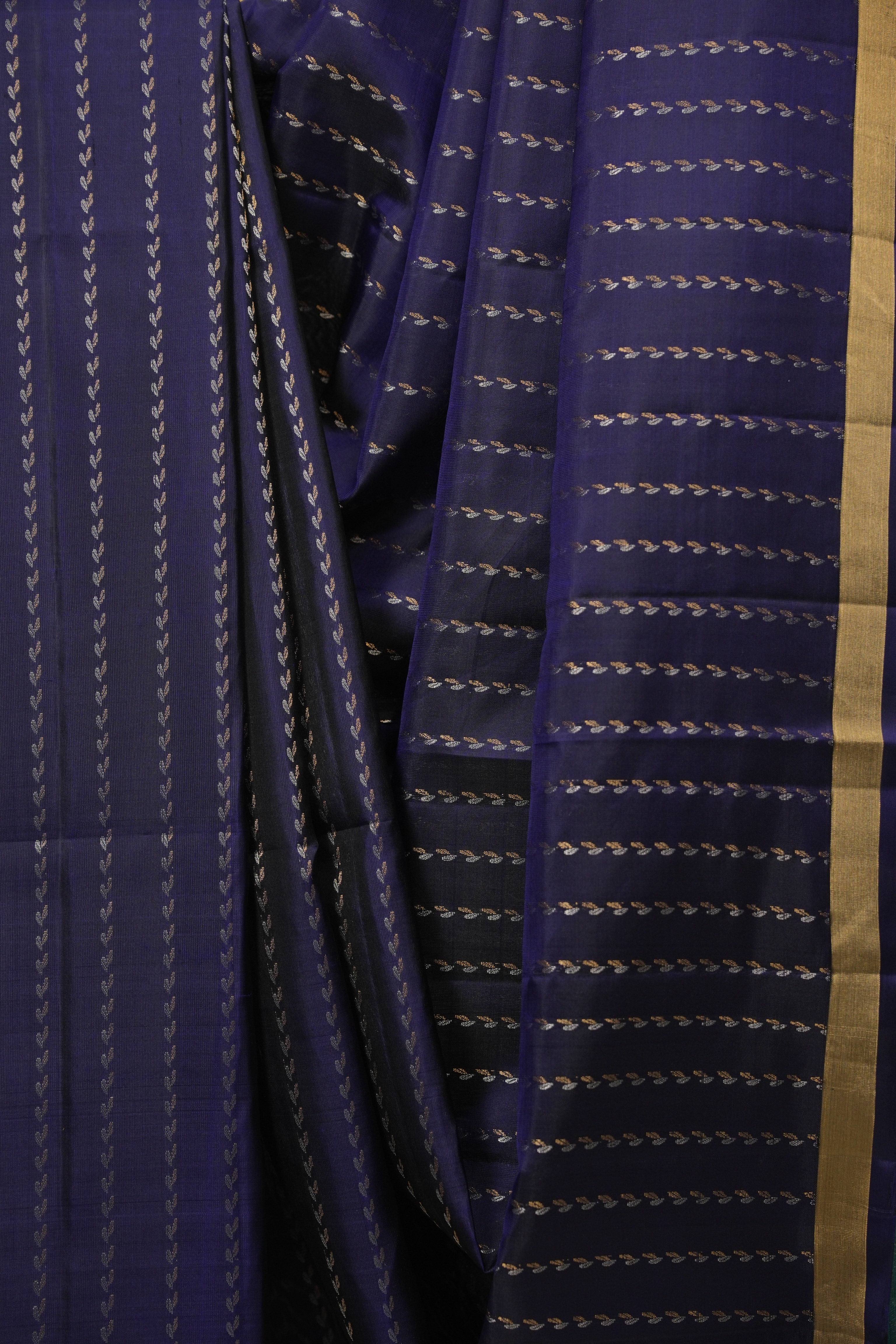 Navy Blue Soft Silk Saree - SRNBSSS460