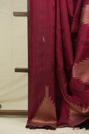 Red Raw Silk Saree - SRRRSS1013