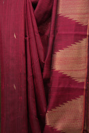 Red Raw Silk Saree - SRRRSS1013