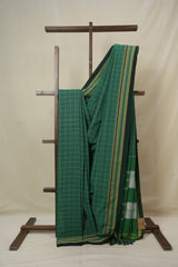 Green Cotton Ilkal Saree - SRGCIS919