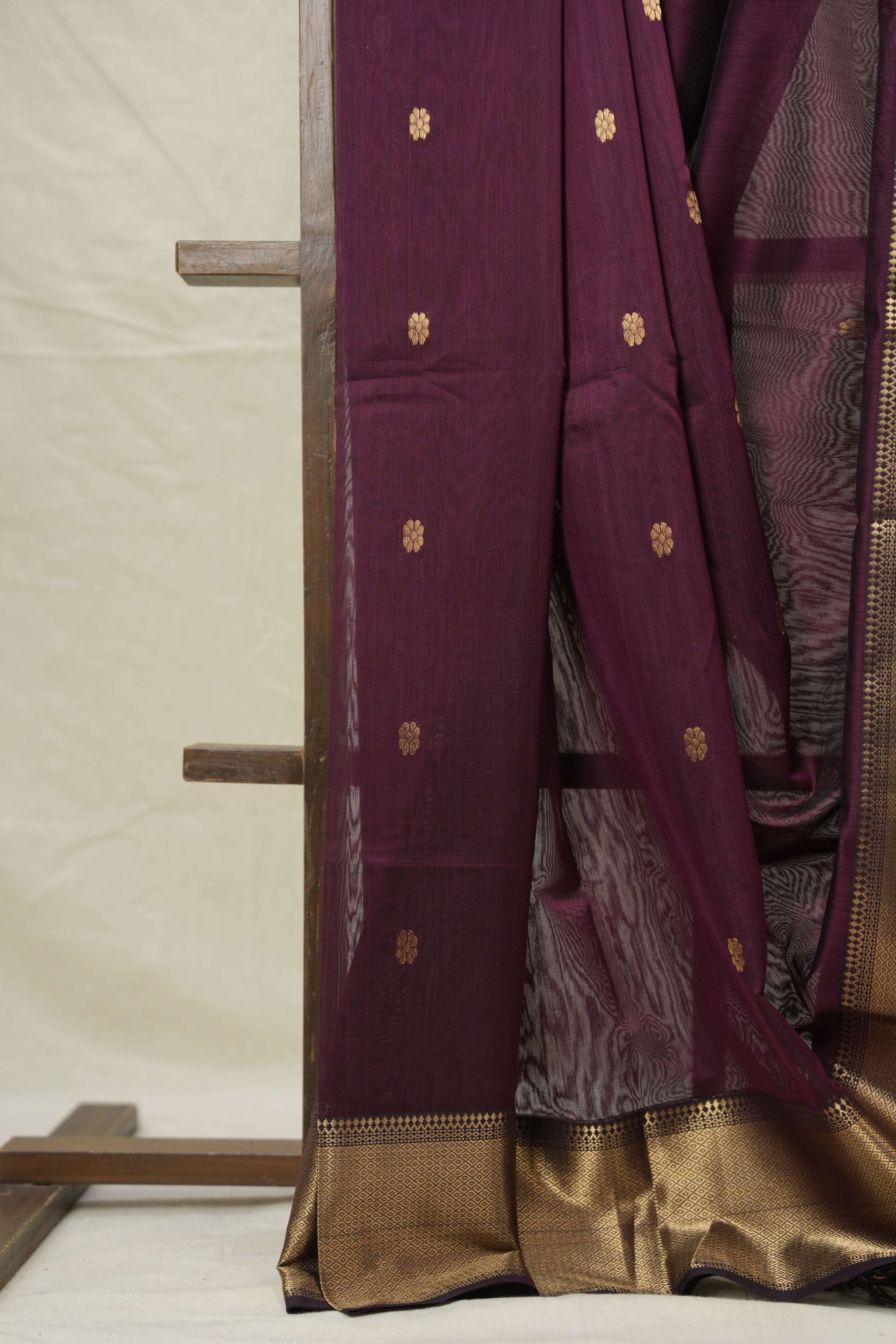 Plum Maheshwari Saree - SRPMS1034