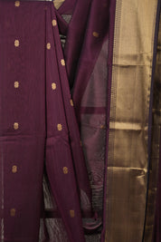 Plum Maheshwari Saree - SRPMS1034