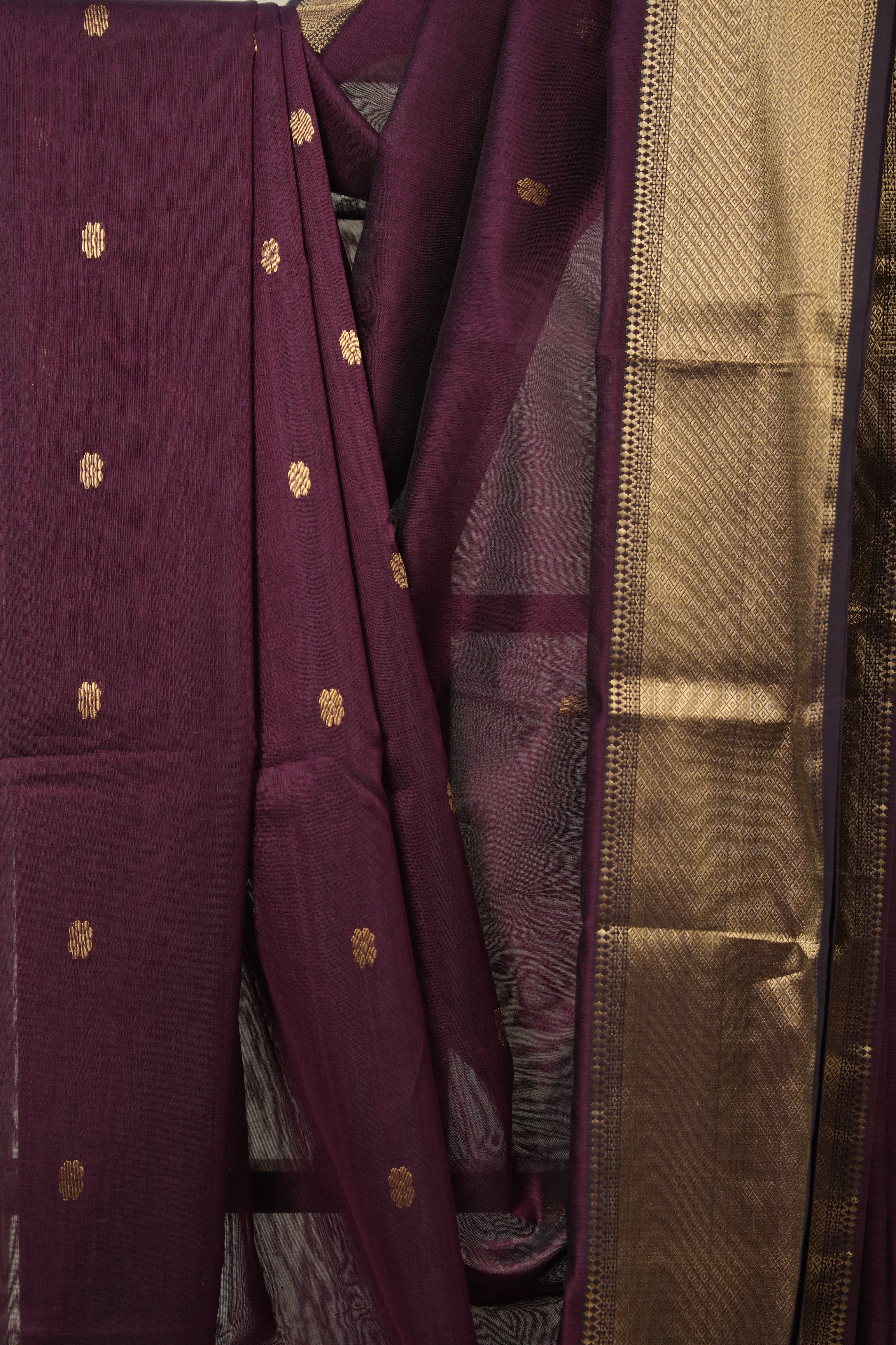 Plum Maheshwari Saree - SRPMS1034