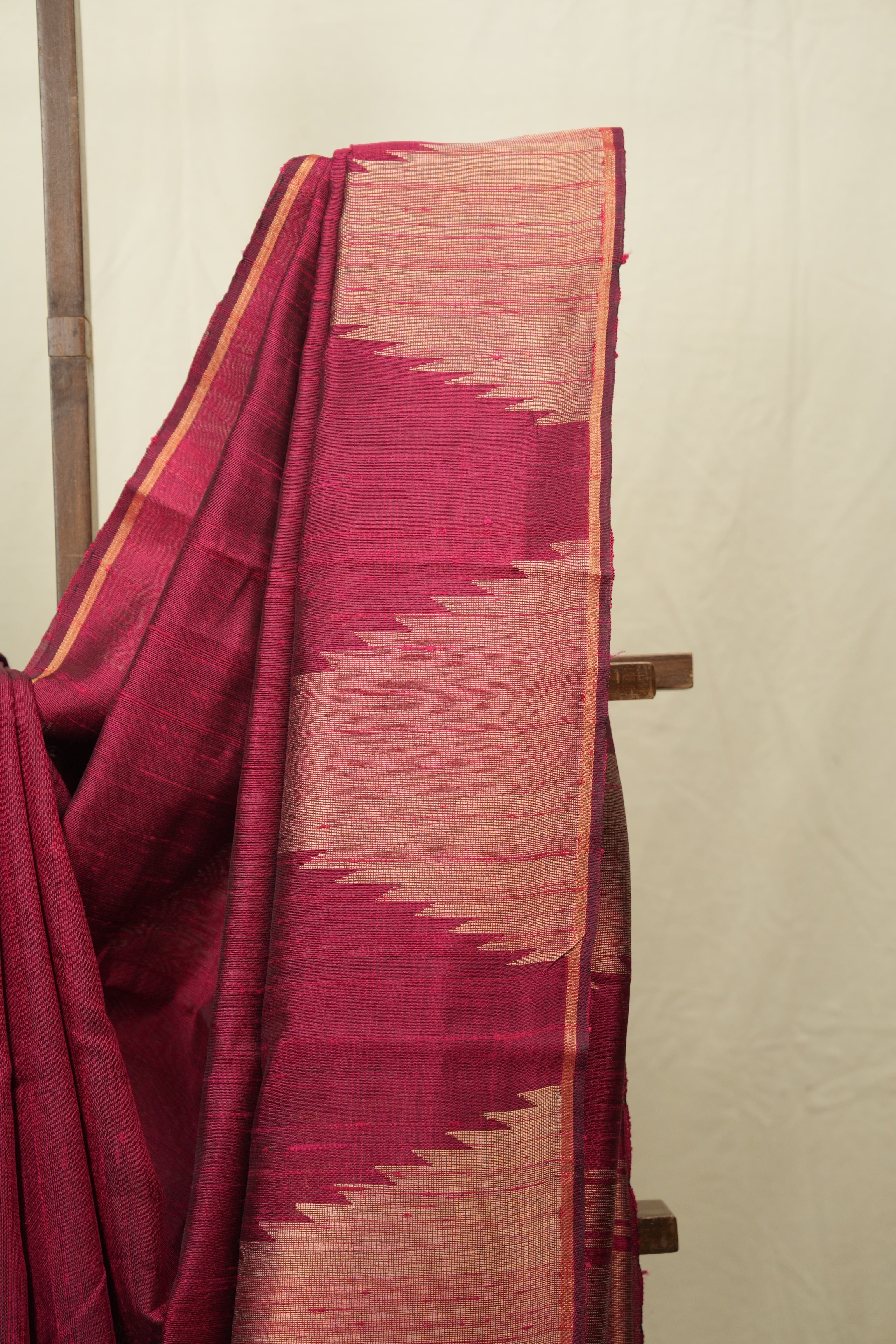 Red Raw Silk Saree - SRRRSS1013